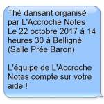 Thé dansant Belligné 22 octobre 2017