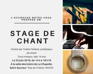 stage de chant juin 2018 la Chapelle-St-Sauveur