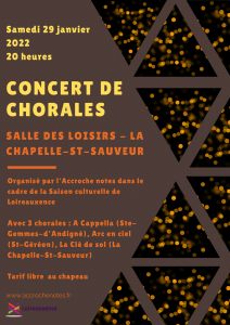 Concert de chorales La chapelle st sauveur 29 janvier 2022