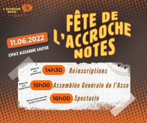 fête accroche notes 11 juin 2022