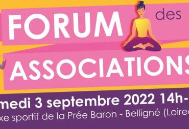 Forum des associations, le 3 septembre 22 à Belligné : nous y serons !